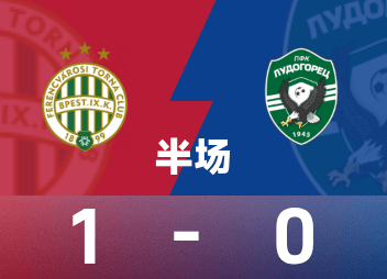 ยูโรปา ลีก ครึ่งแรก คานิคอฟสกี้ ยิงประตู เฟเรนซ์วารอส 1-0 ลูโดโกเร็ตส์